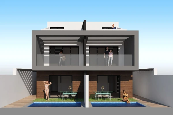 New 3 Bed 3 Bath Villas with Private Pool in Santiago de la Ribera  - Gallery Image 2