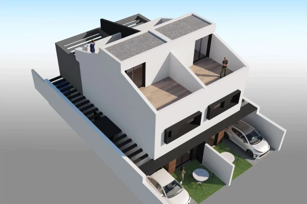 New 3 Bed 3 Bath Villas with Private Pool in Santiago de la Ribera  - Gallery Image 1