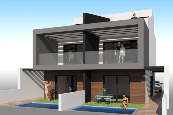 New 3 Bed 3 Bath Villas with Private Pool in Santiago de la Ribera  - Gallery Image 4